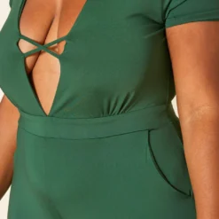 Plus Size Deep V Neck Bodycon Jumpsuit -Femme Avid Sales Store 2019194 103 4
