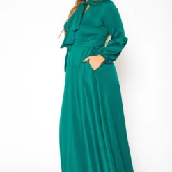 Plus Size Bow Front Fit & Flare Maxi Dress -Femme Avid Sales Store 2019214 103 2