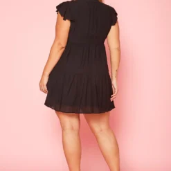 Plus Size Flounce Tiered Mini Dress -Femme Avid Sales Store 2019646 001 4