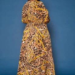 Plus Size Chainlink Leopard Print Fit & Flare Maxi Dress -Femme Avid Sales Store 2019702 001 3