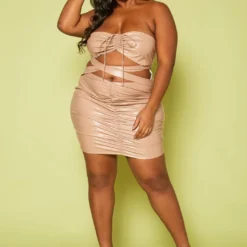 Plus Size Faux Leather Cut Out Tube Mini Dress -Femme Avid Sales Store 2019776 001 1