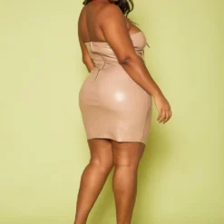 Plus Size Faux Leather Cut Out Tube Mini Dress -Femme Avid Sales Store 2019776 001 2