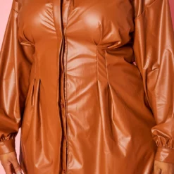Plus Size Faux Leather Collar Mini Dress -Femme Avid Sales Store 2019782 001 4
