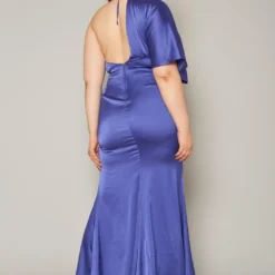 Plus Size One Sleeve Satin Maxi Dress -Femme Avid Sales Store 2019831 001 3
