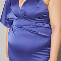 Plus Size One Sleeve Satin Maxi Dress -Femme Avid Sales Store 2019831 001 4