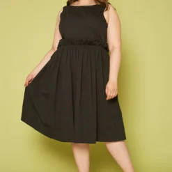 Plus Size Yellow Trim Fit & Flare Mini Dress -Femme Avid Sales Store 2019844 001 5