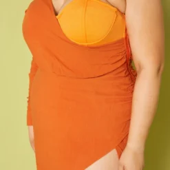 Plus Size One Sleeve Asymmetric Dress -Femme Avid Sales Store 2019866 001 4