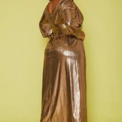 Plus Size Bronze Flare Maxi Dress -Femme Avid Sales Store 2019873 001 3
