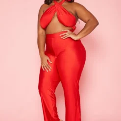 Plus Size Halter Neck Flare Jumpsuit -Femme Avid Sales Store 2019903 001 2