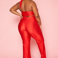 Plus Size Halter Neck Flare Jumpsuit -Femme Avid Sales Store 2019903 001 3