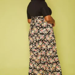 Plus Size Floral Print Flare Maxi Dress -Femme Avid Sales Store 2019938 001 3