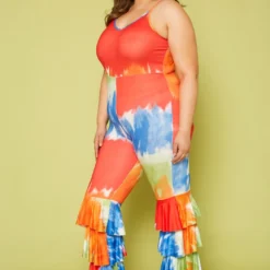 Plus Size Tie Dye Tiered Flare Jumpsuit -Femme Avid Sales Store 2019961 001 2