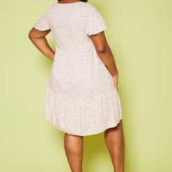 Plus Size Floral Print Flare Mini Dress -Femme Avid Sales Store 2019989 001 3