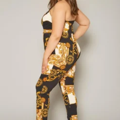 Plus Size Brocade Print Tube Jumpsuit -Femme Avid Sales Store 2020000 001 2