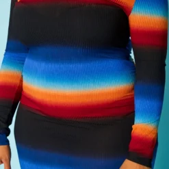 Plus Size Gradient Print Bodycon Maxi Dress -Femme Avid Sales Store 2020113 002 6