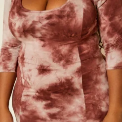 Plus Size Tie Dye Bodycon Mini Dress -Femme Avid Sales Store 2020142 003 5