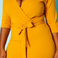 Plus Size V Neck Flare Mini Dress -Femme Avid Sales Store 2020159 007 5
