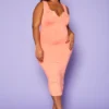 Plus Size Casual Bodycon Midi Tank Dress