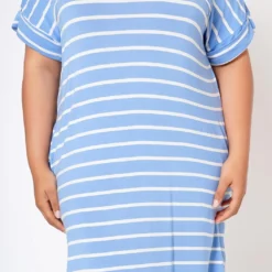 Plus Size Striped Mini Dress -Femme Avid Sales Store 2020321 008 4