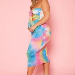 Plus Size Strapless Tie Dye Midi Dress -Femme Avid Sales Store 2020345 001 3