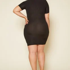 Plus Size Bodycon T-Shirt Dress -Femme Avid Sales Store 2020368 001 4
