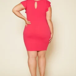 Plus Size Front Ruffle Midi Dress -Femme Avid Sales Store 2020411 001 4