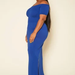 Plus Size Off Shoulder Seamless Maxi Dress -Femme Avid Sales Store 2020421 004 3