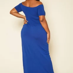 Plus Size Off Shoulder Seamless Maxi Dress -Femme Avid Sales Store 2020421 004 4