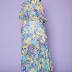 Plus Size Abstract Dots Print Chiffon Maxi Dress -Femme Avid Sales Store 2020428 001 4