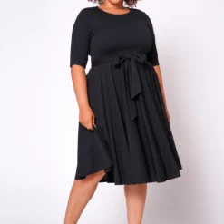 Plus Size Fit & Flare Mini Dress -Femme Avid Sales Store 2020462 004 2
