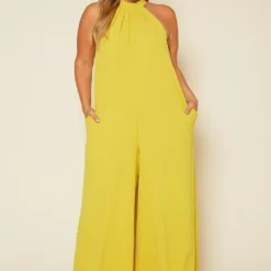 Plus Size Halter Top Jumpsuit