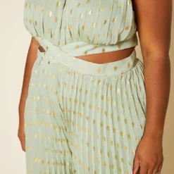 Plus Size Pleated Polka Dot Cut Out Romper -Femme Avid Sales Store 2020477 001 5