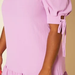 Plus Size Off Shoulder Ruffle Mini Dress -Femme Avid Sales Store 2020490 001 5