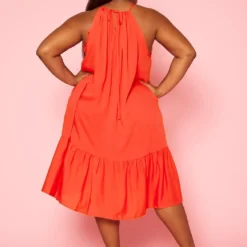 Plus Size Halter Top Tiered Dress -Femme Avid Sales Store 2020586 003 14