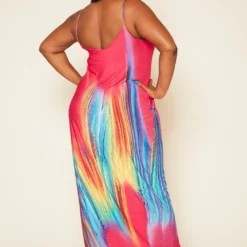 Plus Size Abstract Pattern Cami Maxi Dress -Femme Avid Sales Store 2020595 002 3