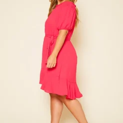 Plus Size Shirred Off Shoulder High Low Dress -Femme Avid Sales Store 2020609 002 3