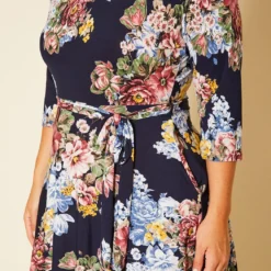 Plus Size Floral Print Fit & Flare Maxi Dress -Femme Avid Sales Store 2020623 001 5