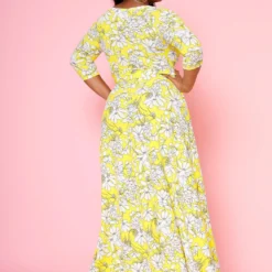 Plus Size Fit & Flare Floral Print Belted Maxi Dress -Femme Avid Sales Store 2020893 003 3