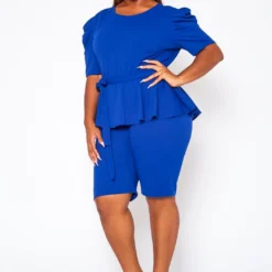 Plus Size Peplum Style Trendy Romper -Femme Avid Sales Store 2020953 004 3