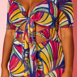 Plus Size Abstract Print Cut Out Jumpsuit -Femme Avid Sales Store 2020967 001 4
