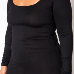 Plus Size Essential Long Sleeve Maxi Dress -Femme Avid Sales Store 2021014 001 4