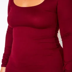 Plus Size Essential Long Sleeve Maxi Dress -Femme Avid Sales Store 2021014 002 5