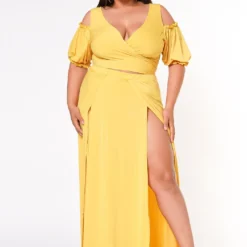 Plus Size Vacay Mode Matching Two Piece Set