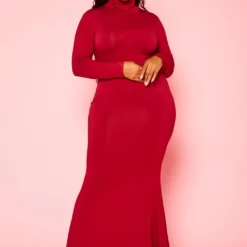 Plus Size Mermaid Flare Maxi Dress