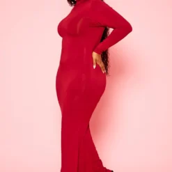 Plus Size Mermaid Flare Maxi Dress -Femme Avid Sales Store 2021068 002 3