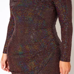 Plus Size Sequin Off Shoulder Midi Dress -Femme Avid Sales Store 2021091 001 5