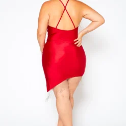 Plus Size Tassel Hem Bodycon Mini Dress -Femme Avid Sales Store 2021177 001 4
