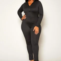 Plus Size Long Sleeve Bodycon Jumpsuit -Femme Avid Sales Store 2021251 001 1