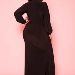 Plus Size Long Sleeve Mermaid Flare Gown -Femme Avid Sales Store 2021276 001 4