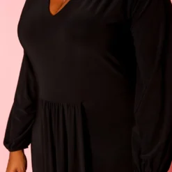 Plus Size Long Sleeve Mermaid Flare Gown -Femme Avid Sales Store 2021276 001 5